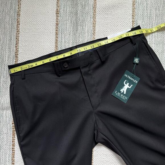 Lauren Ralph Lauren Norton Ultraflex Classic Fit Black Straight Leg Pants 38x29 - Picture 10 of 12